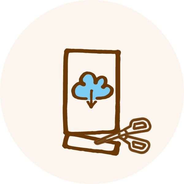 オリジナル素材ダウンロードアイコン