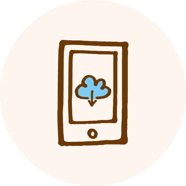 壁紙ダウンロードアイコン